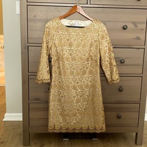 Beautiful Gold Lace dress size 6
